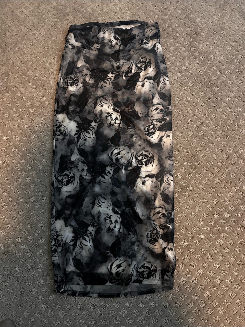 superdown Black & White Floral Pencil Skirt